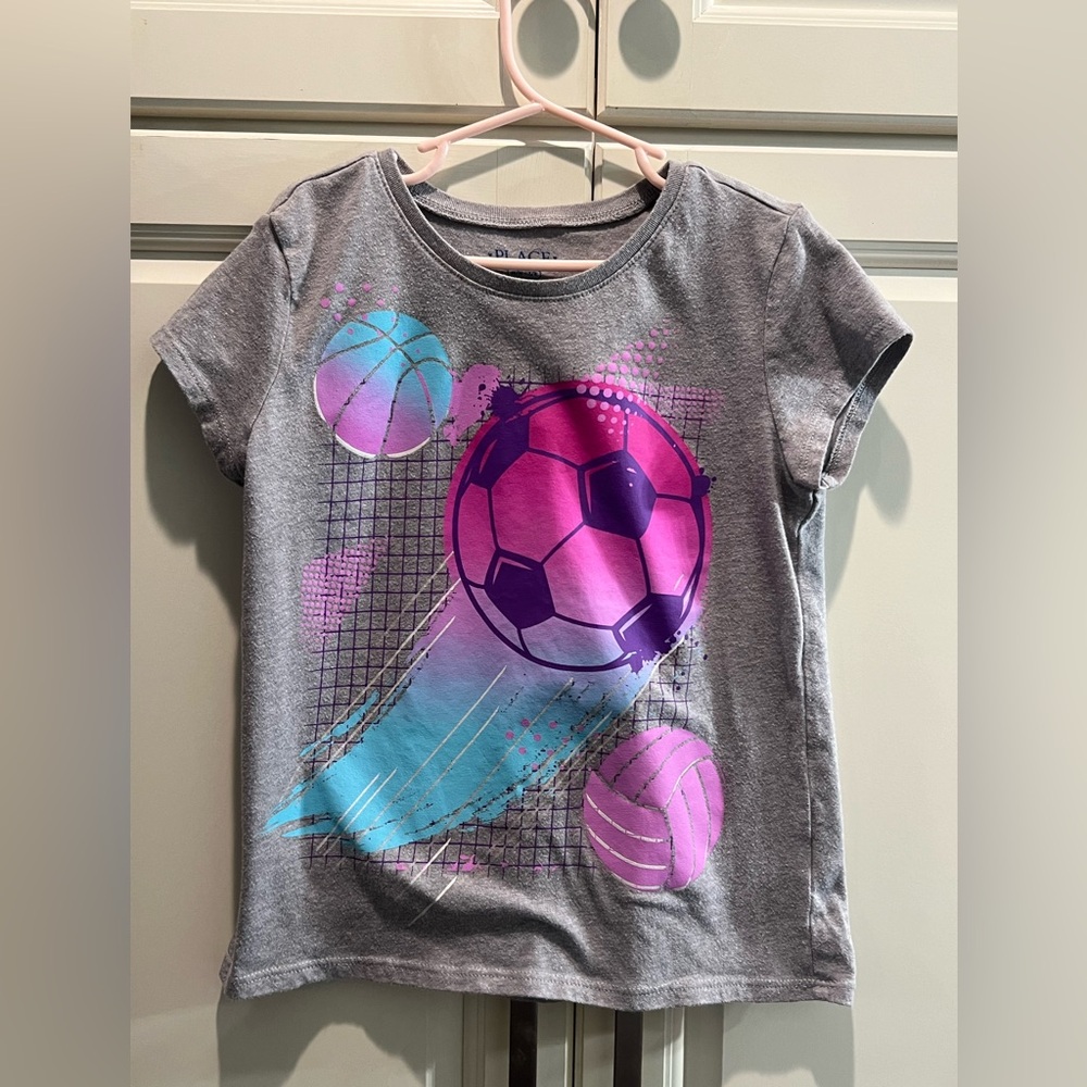 Children’s Place sports themed shirt. Size 7/8